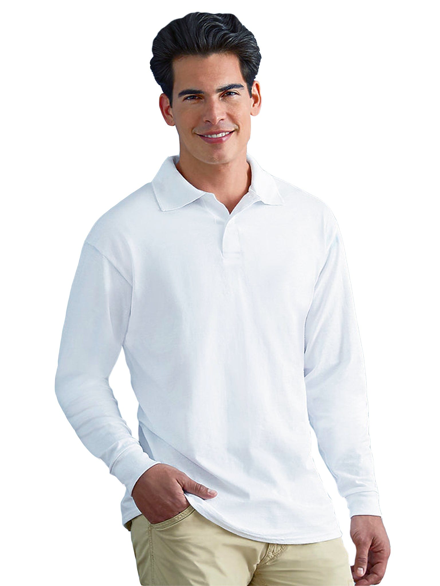 Jerzees 50/50 Long Sleeve Jersey Knit Polo Shirt