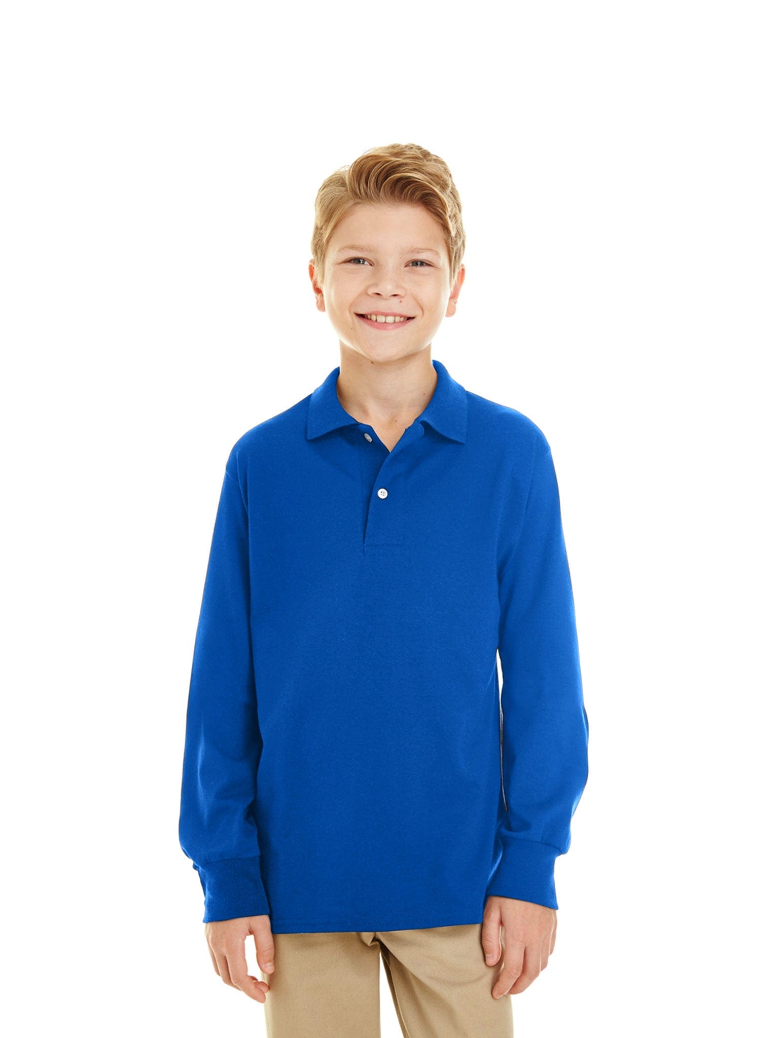Jerzees Youth Long Sleeve Polo Shirt