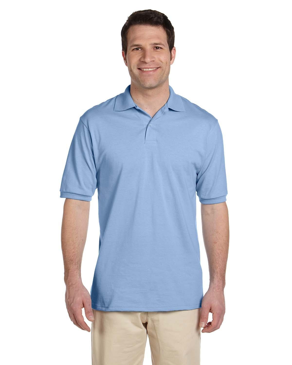 Jerzees 50/50 Jersey Knit Polo Shirt 437 | Light Blue - Front