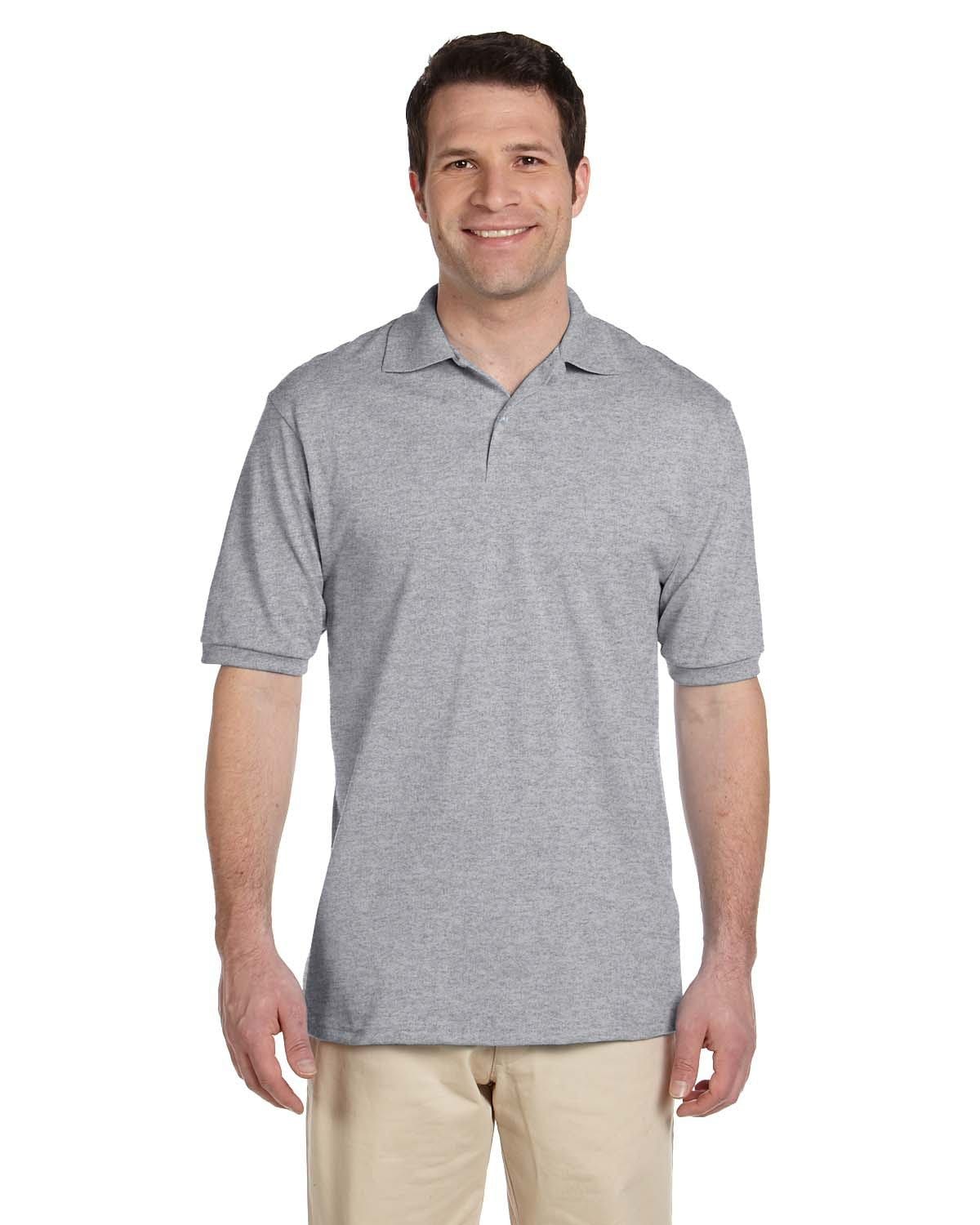 Jerzees 50/50 Jersey Knit Polo Shirt 437 | Oxford - Front