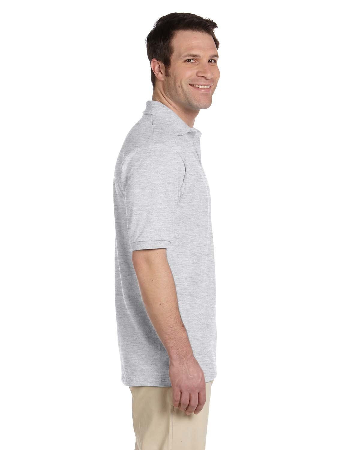 Jerzees 50/50 Jersey Knit Polo Shirt 437 | Ash - Side