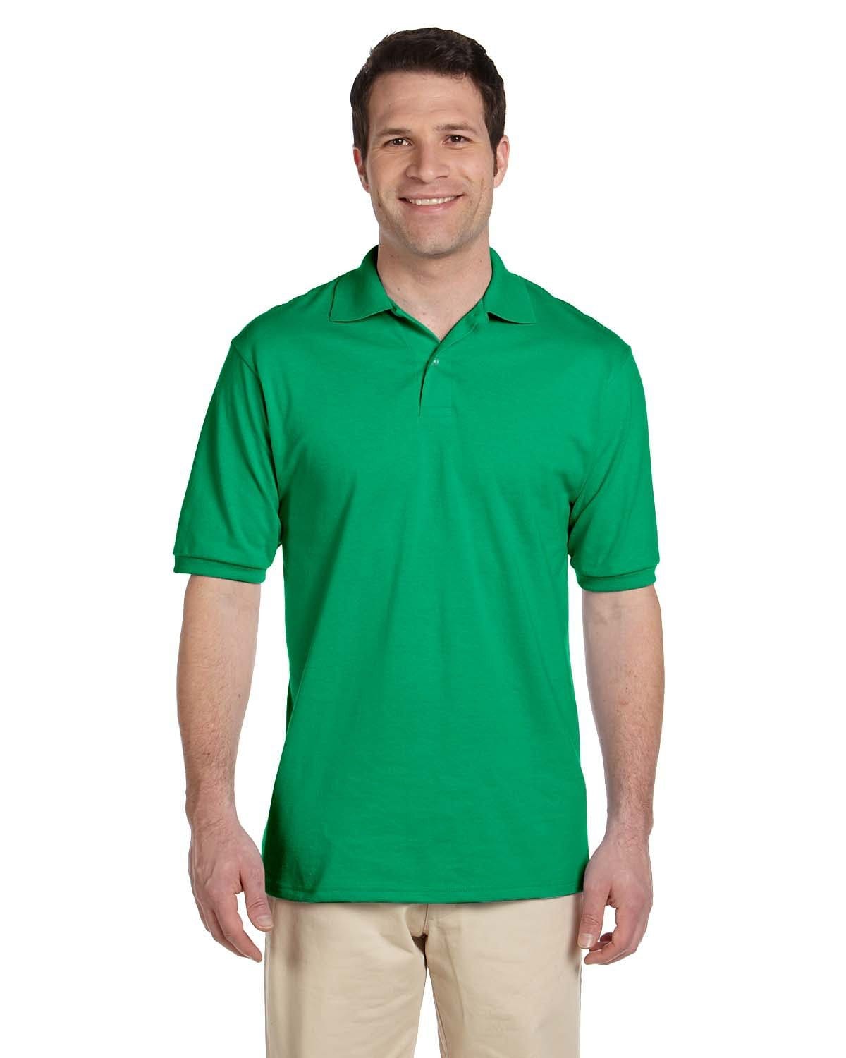 Jerzees 50/50 Jersey Knit Polo Shirt 437 | Kelly - Front