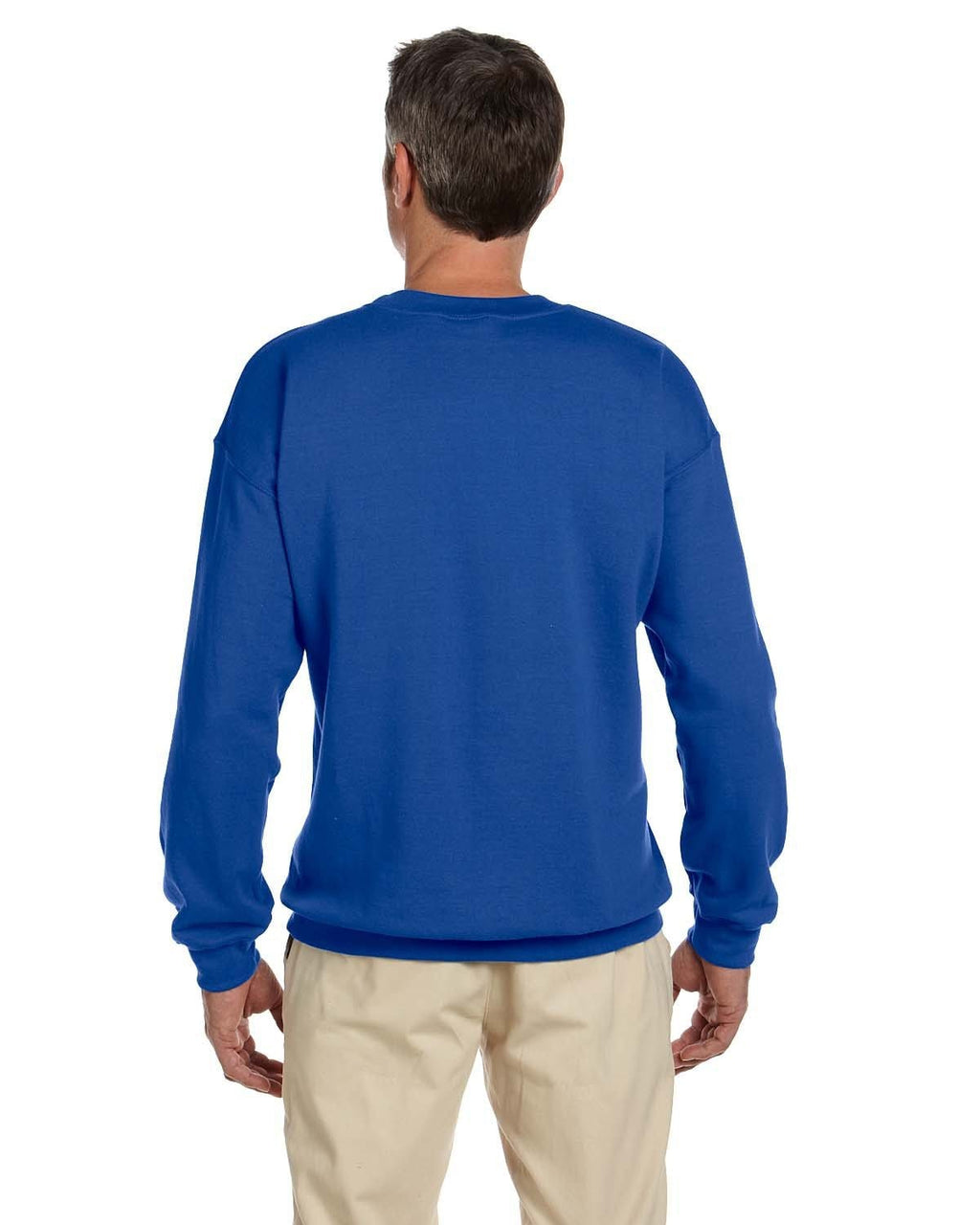 Jerzees SuperSweats 50/50 Crewneck Sweatshirt 4662 | Royal - Back