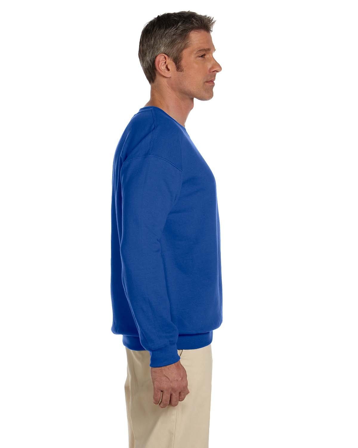 Jerzees SuperSweats 50/50 Crewneck Sweatshirt 4662 | Royal - Side