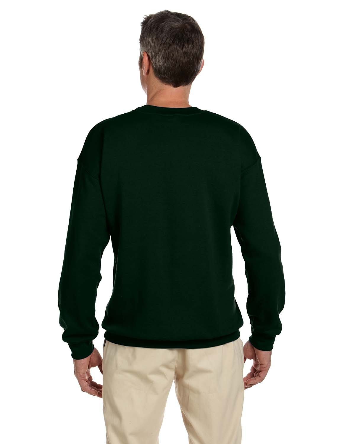 Jerzees SuperSweats 50/50 Crewneck Sweatshirt 4662 | Forest Green - Back