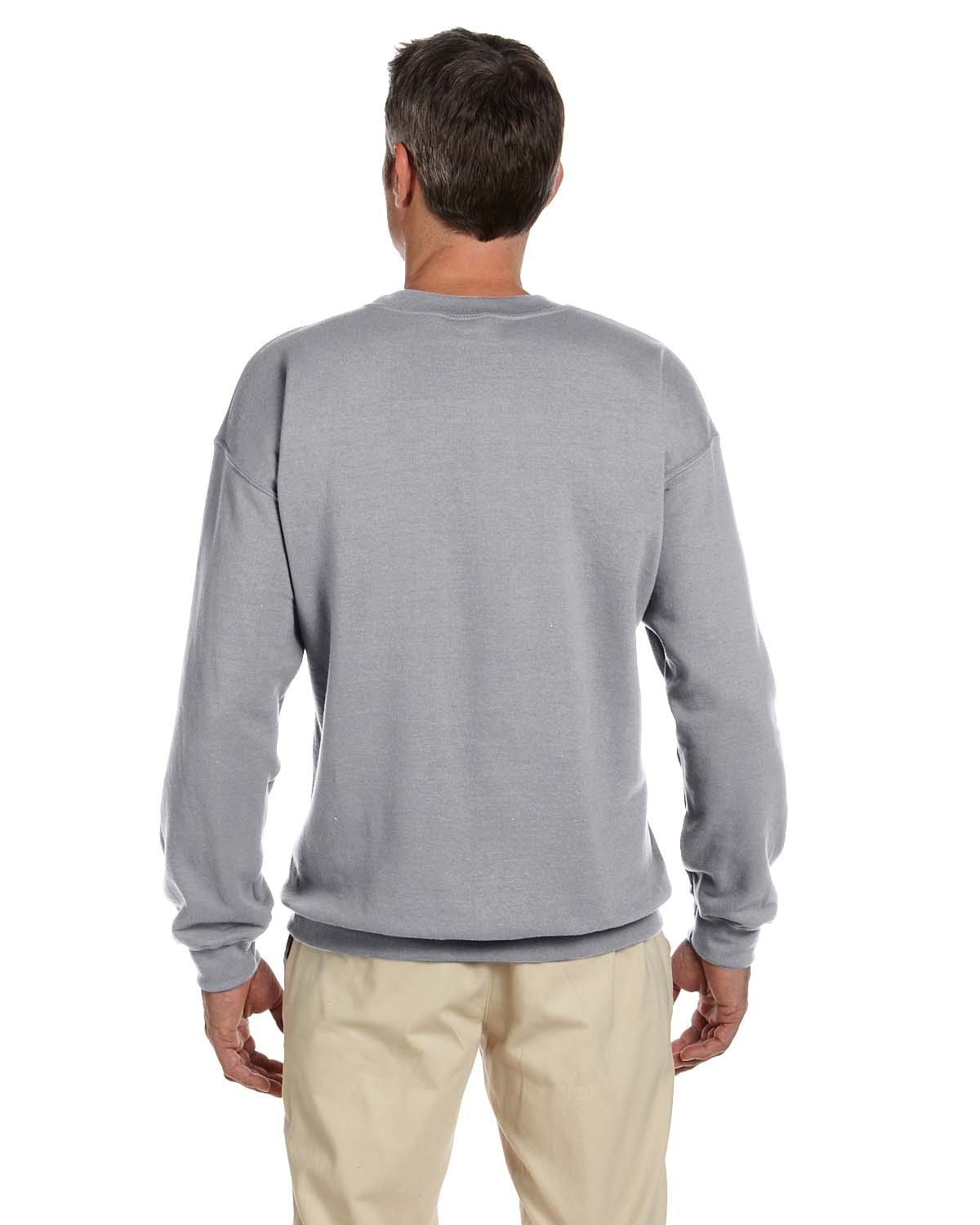 Jerzees SuperSweats 50/50 Crewneck Sweatshirt 4662 | Oxford - Back