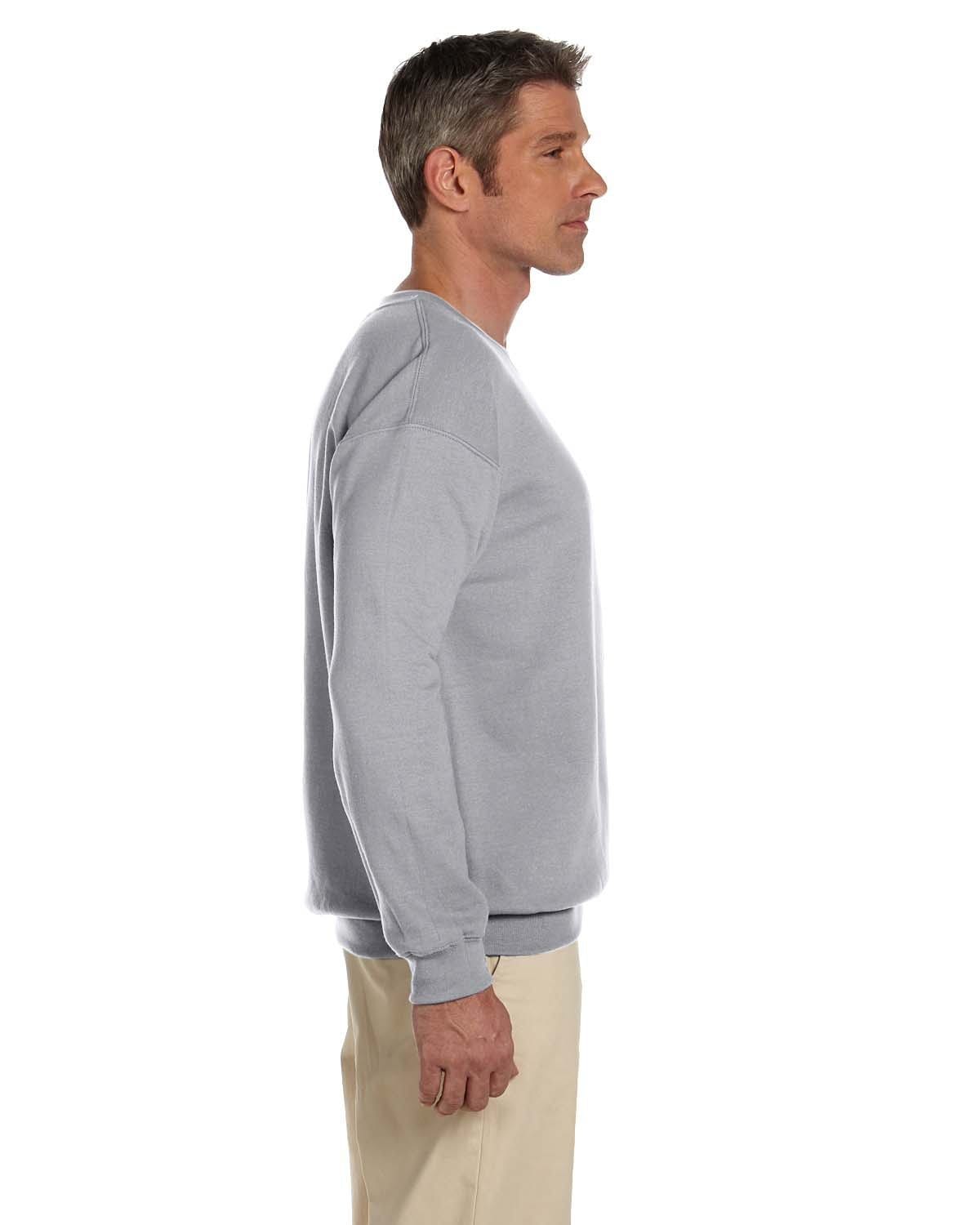 Jerzees SuperSweats 50/50 Crewneck Sweatshirt 4662 | Oxford - Side