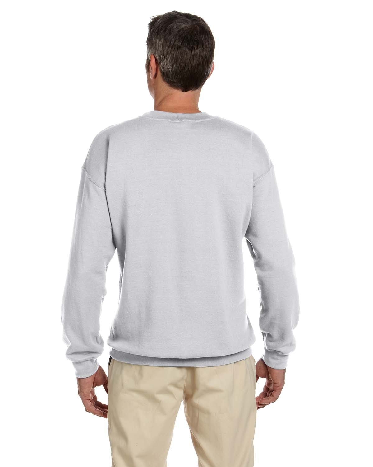 Jerzees SuperSweats 50/50 Crewneck Sweatshirt 4662 | Ash - Back