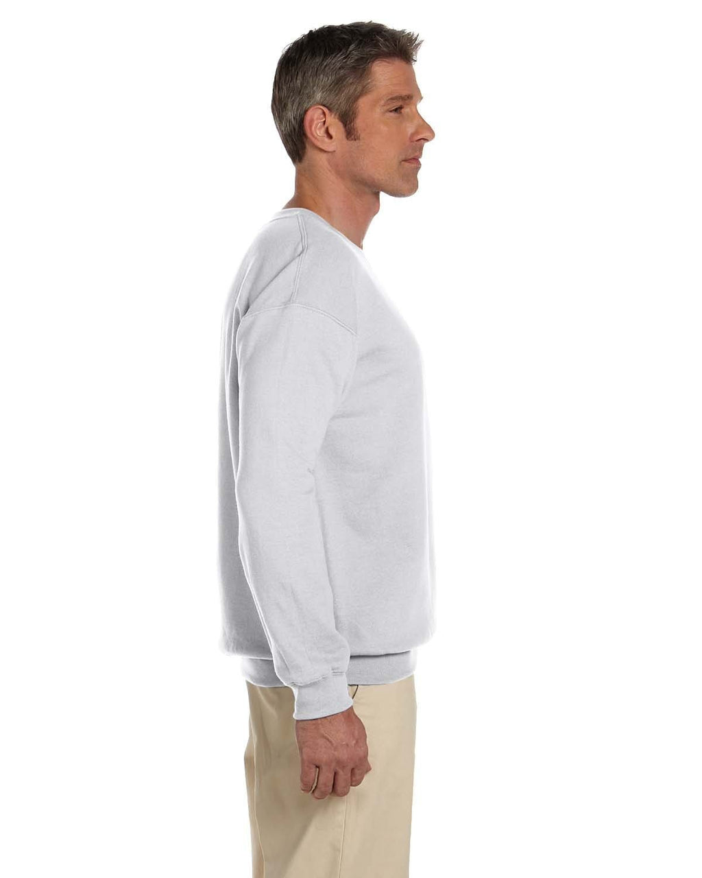 Jerzees SuperSweats 50/50 Crewneck Sweatshirt 4662 | Ash - Side