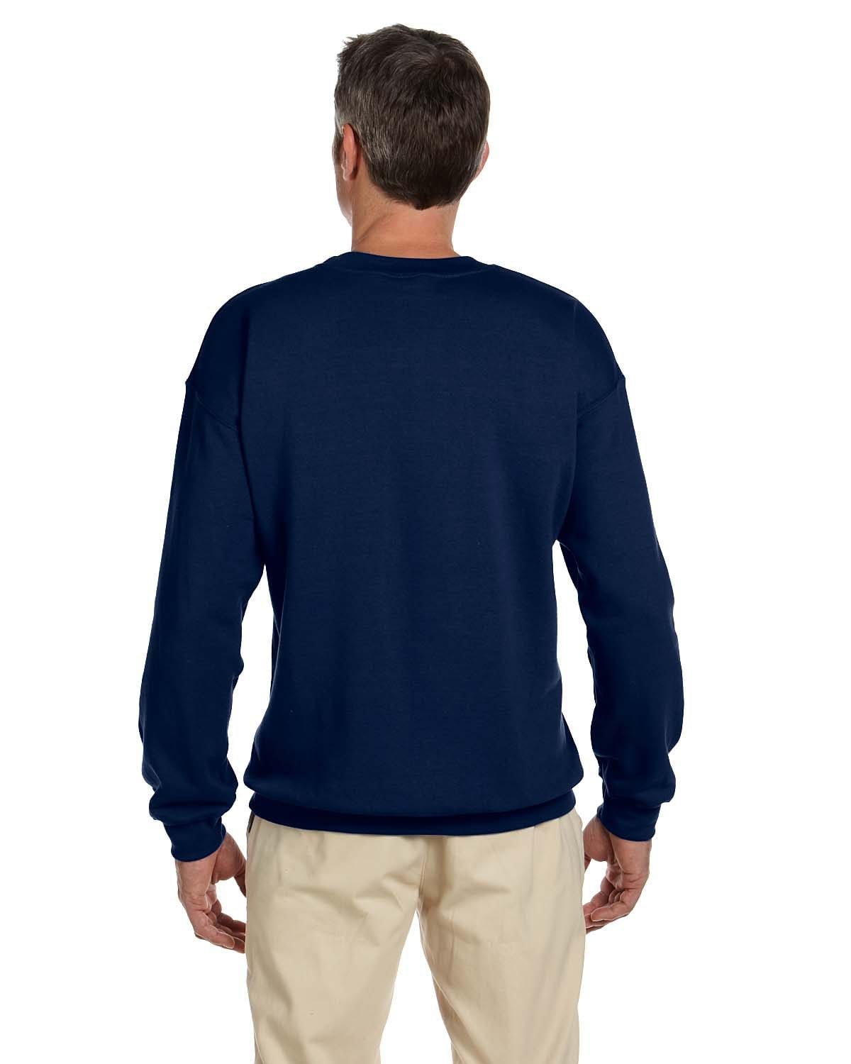 Jerzees SuperSweats 50/50 Crewneck Sweatshirt 4662 | J Navy - Back