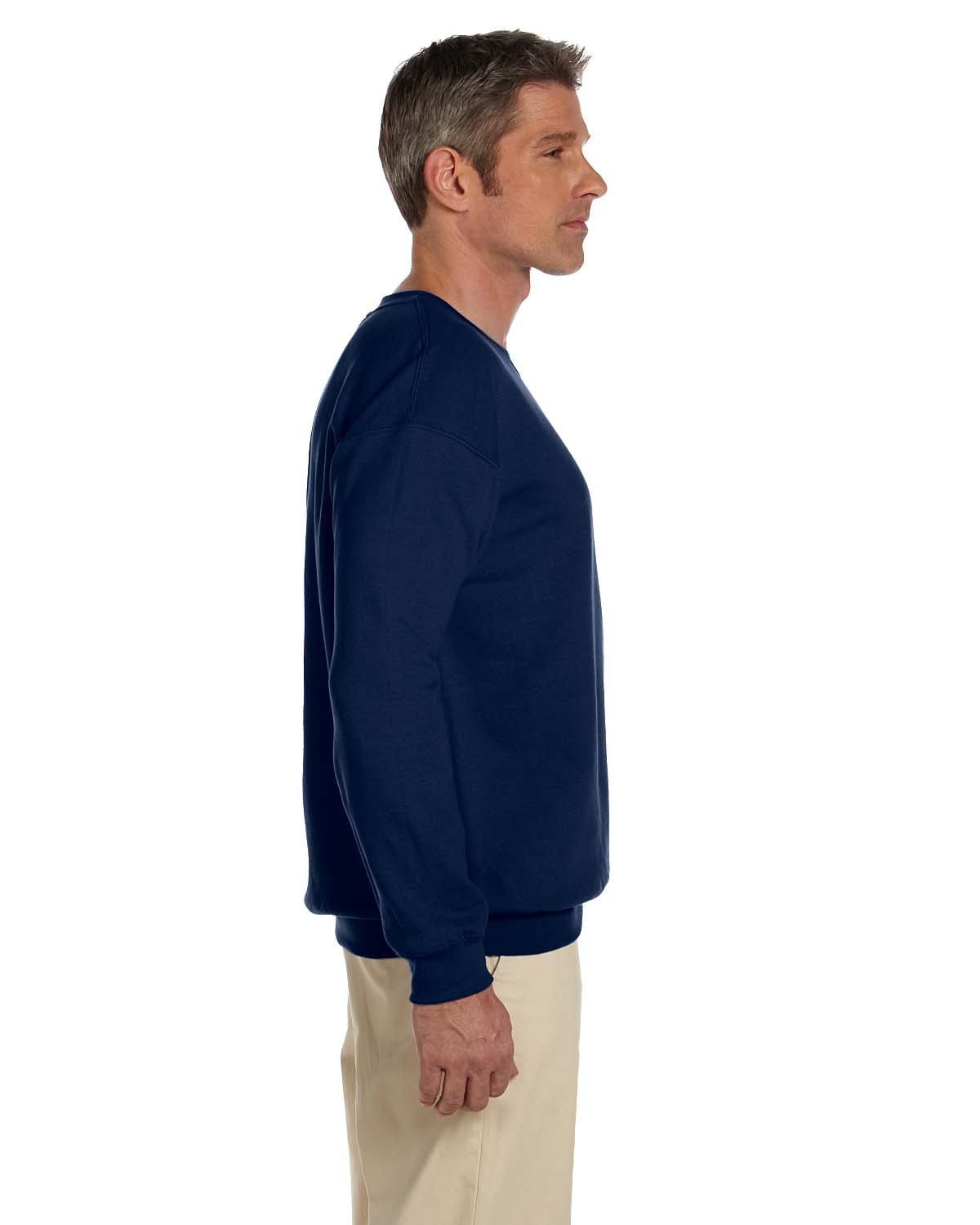 Jerzees SuperSweats 50/50 Crewneck Sweatshirt 4662 | J Navy - Side