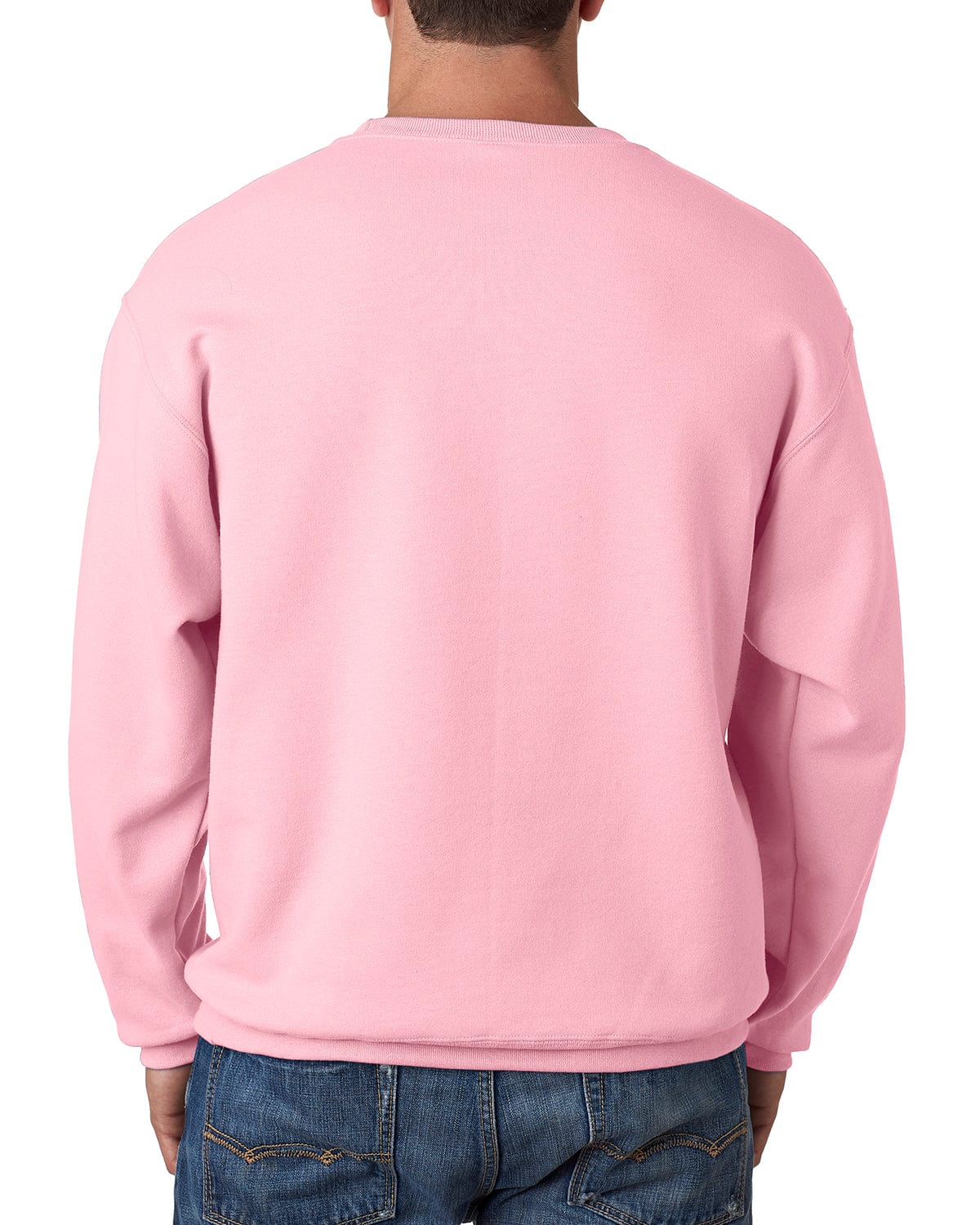Jerzees SuperSweats 50/50 Crewneck Sweatshirt 4662 | Classic Pink - Back