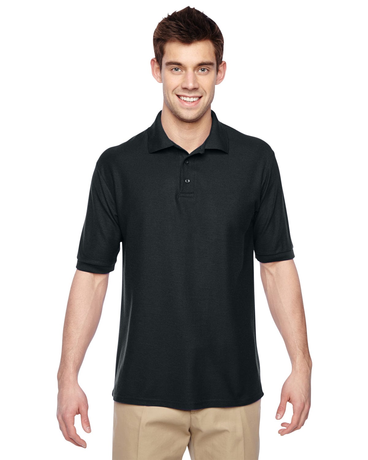 Jerzees Easy-Care Polo 537MSR | Black - Front