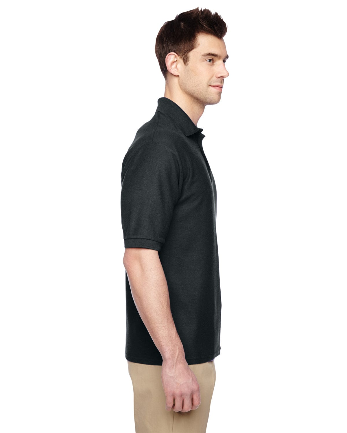 Jerzees Easy-Care Polo 537MSR | Black - Side