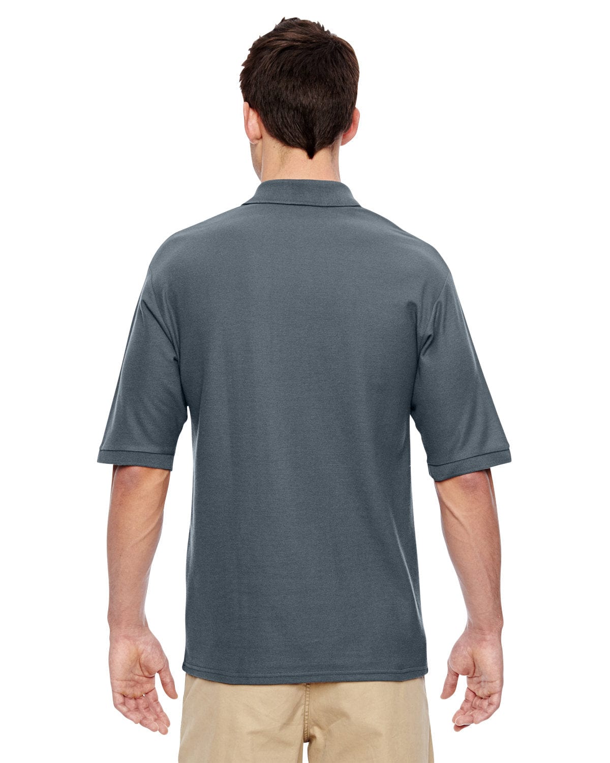 Jerzees Easy-Care Polo 537MSR | Charcoal Grey - Back