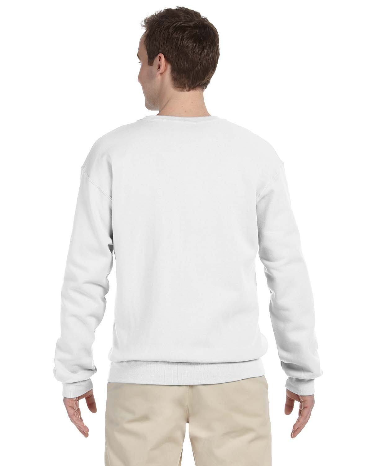 Jerzees 50/50 Crewneck Sweatshirt 562 | White - Back