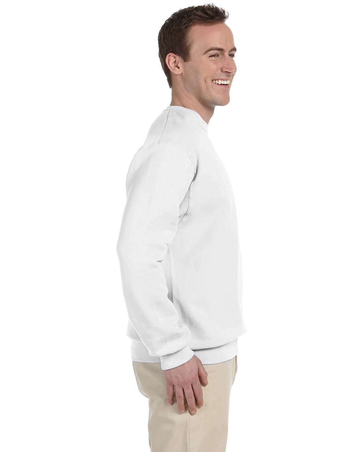 Jerzees 50/50 Crewneck Sweatshirt 562 | White - Side