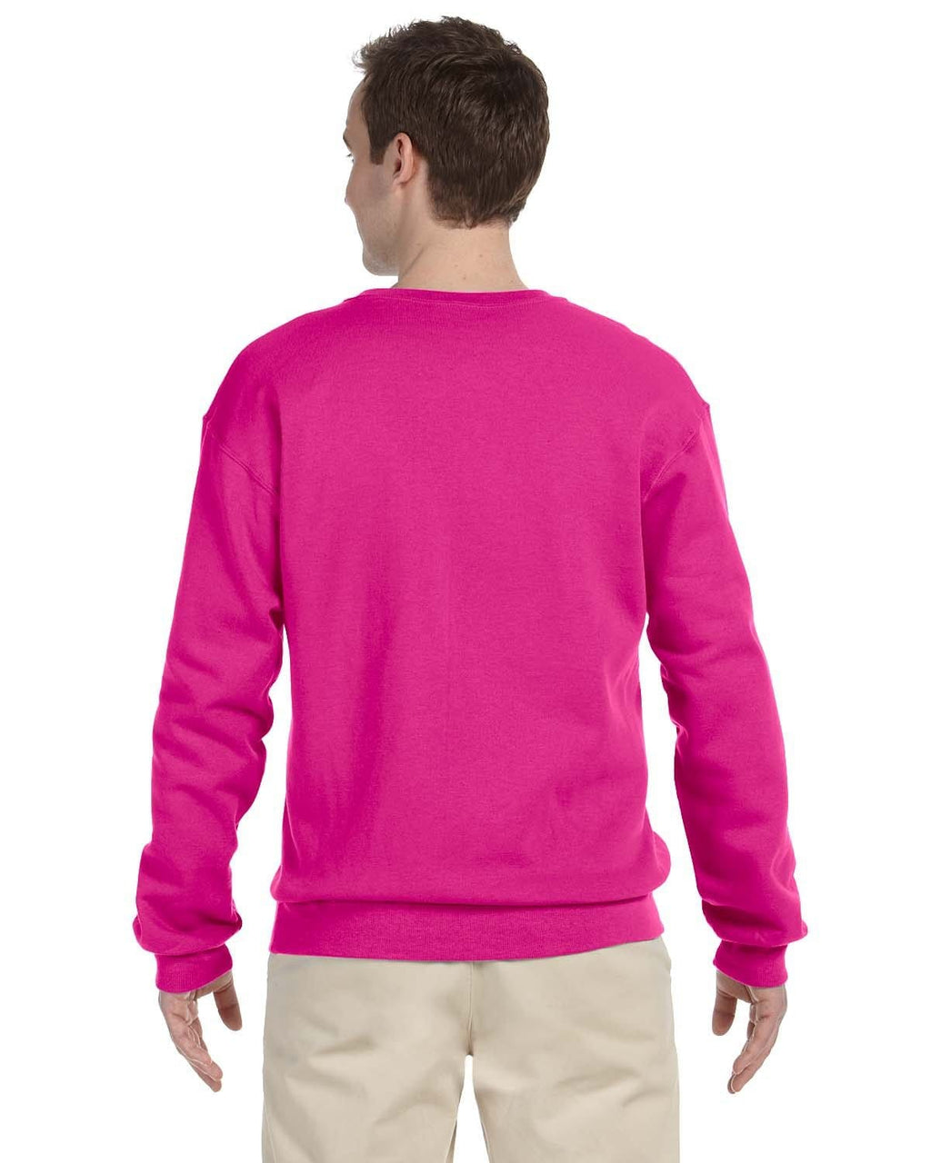 Jerzees 50/50 Crewneck Sweatshirt 562 | Cyber Pink - Back