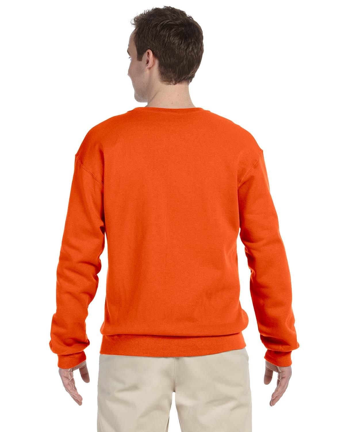 Jerzees 50/50 Crewneck Sweatshirt 562 | Safety Orange - Back