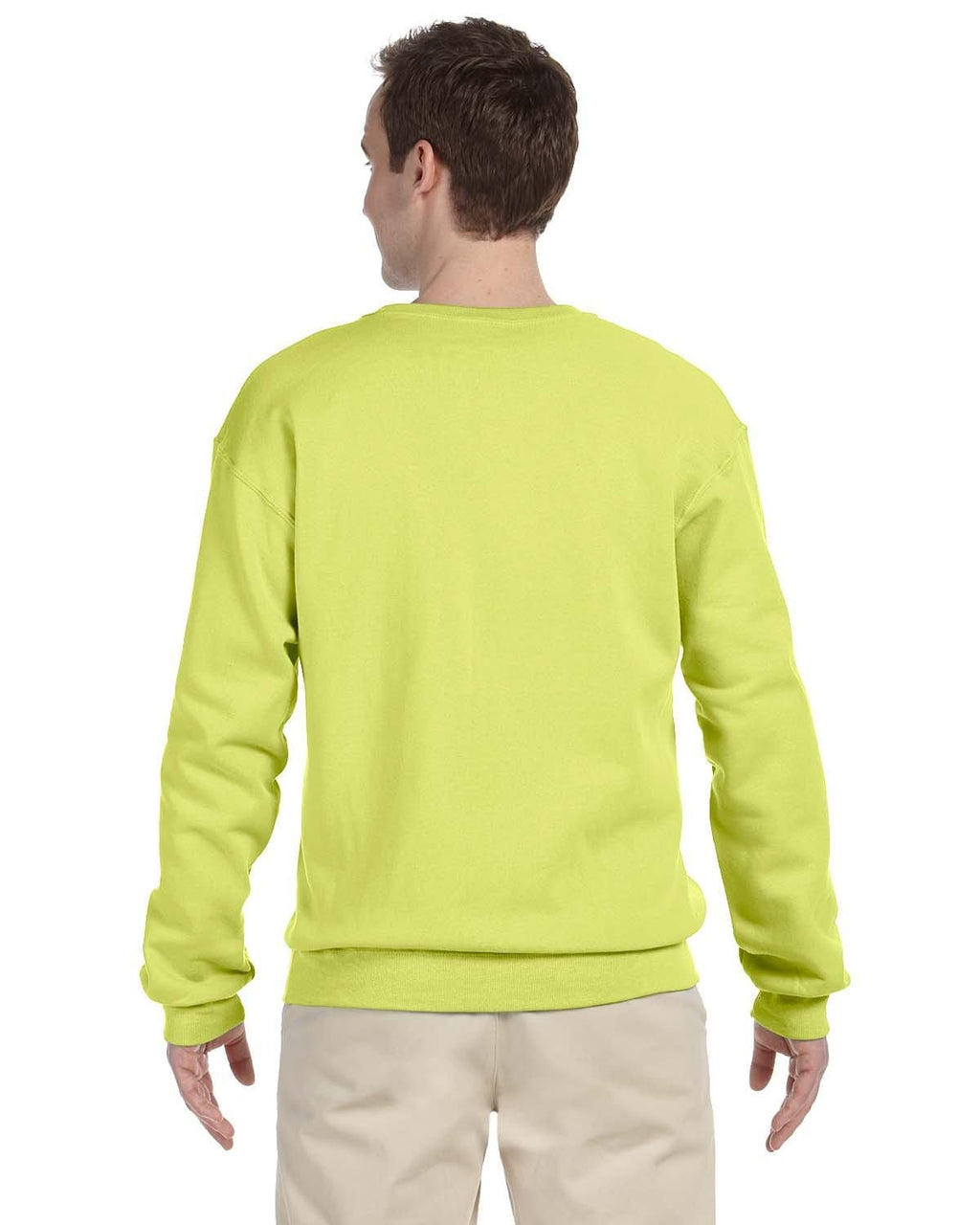 Jerzees 50/50 Crewneck Sweatshirt 562 | Safety Green - Back