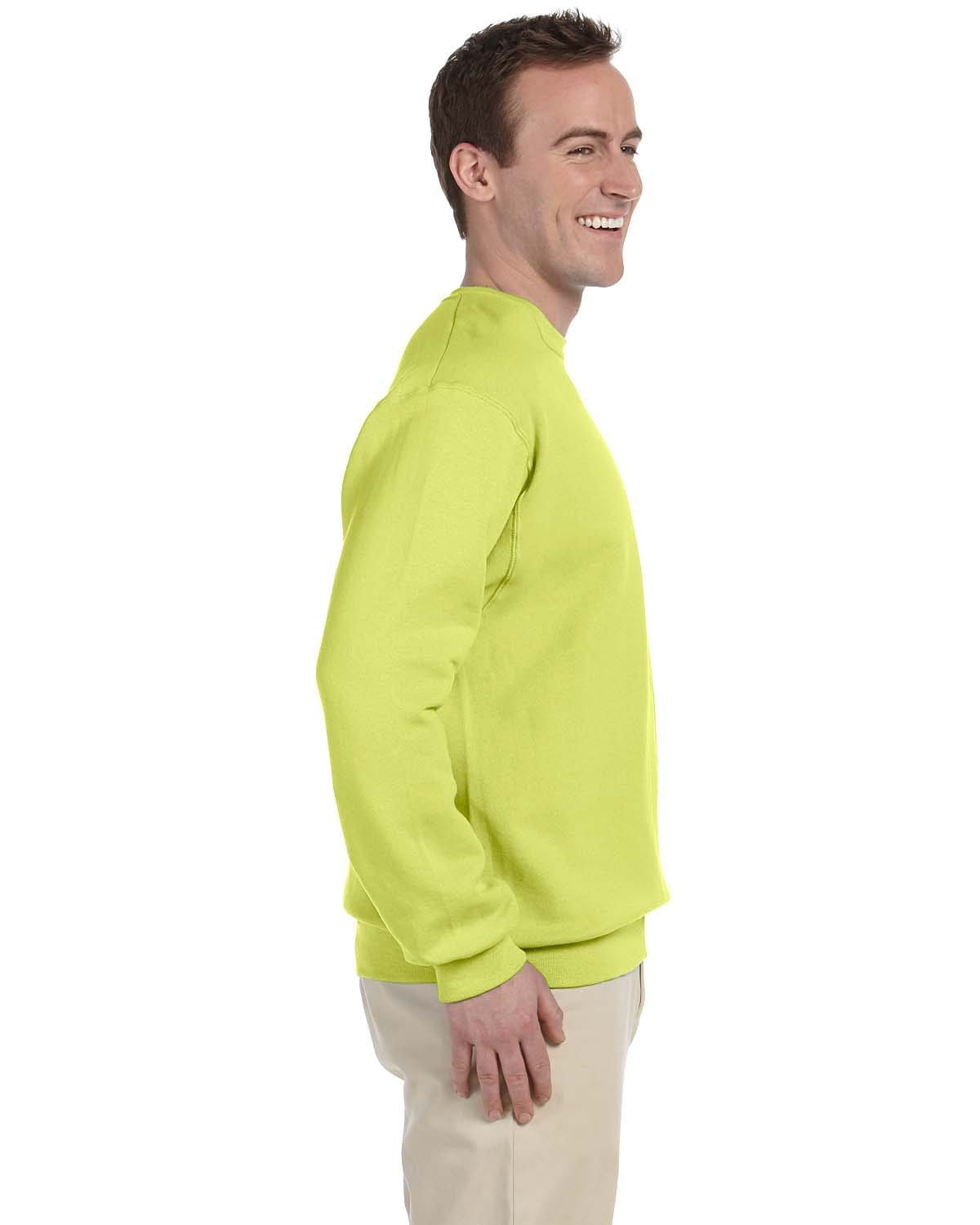 Jerzees 50/50 Crewneck Sweatshirt 562 | Safety Green - Side
