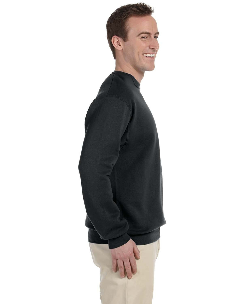 Jerzees 50/50 Crewneck Sweatshirt 562 | Black - Side