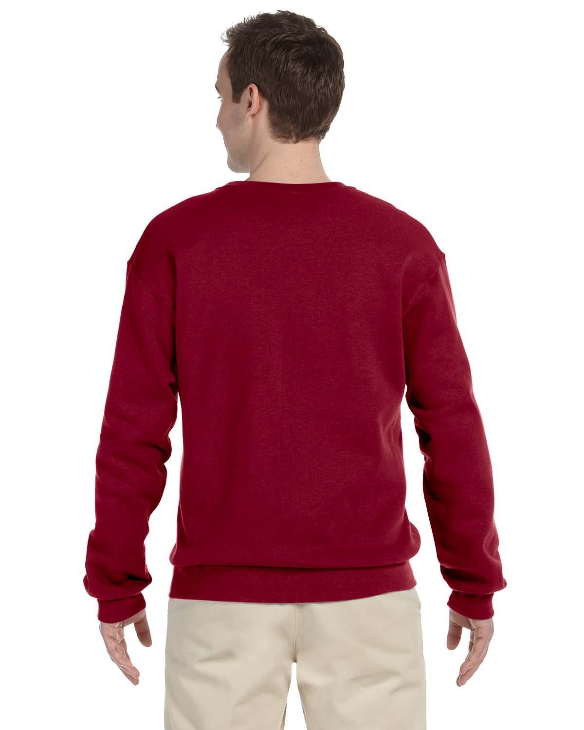 Jerzees 50/50 Crewneck Sweatshirt 562 | Cardinal - Back