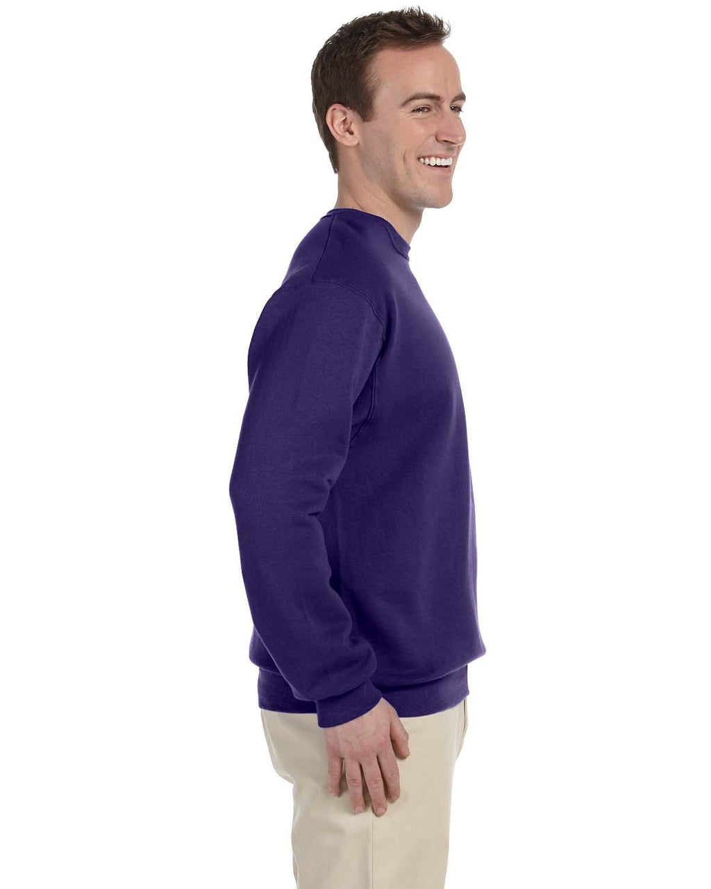 Jerzees 50/50 Crewneck Sweatshirt 562 | Deep Purple - Side