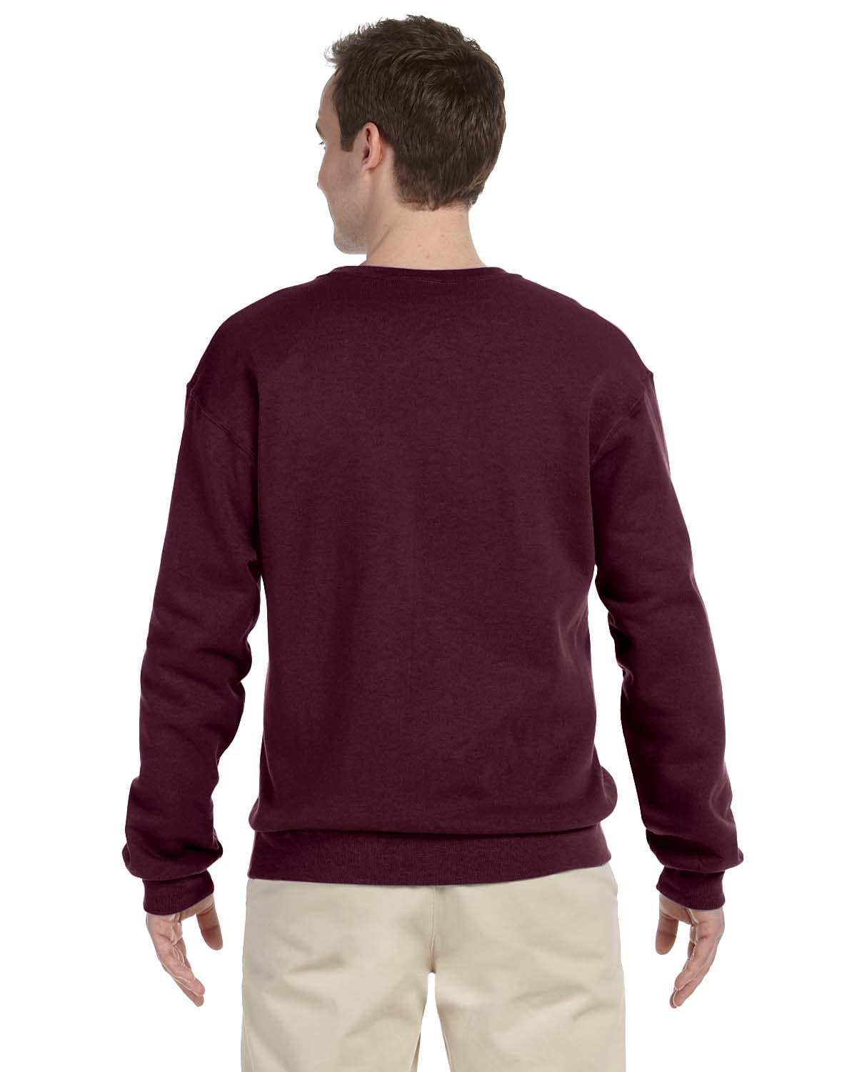 Jerzees 50/50 Crewneck Sweatshirt 562 | Maroon - Back