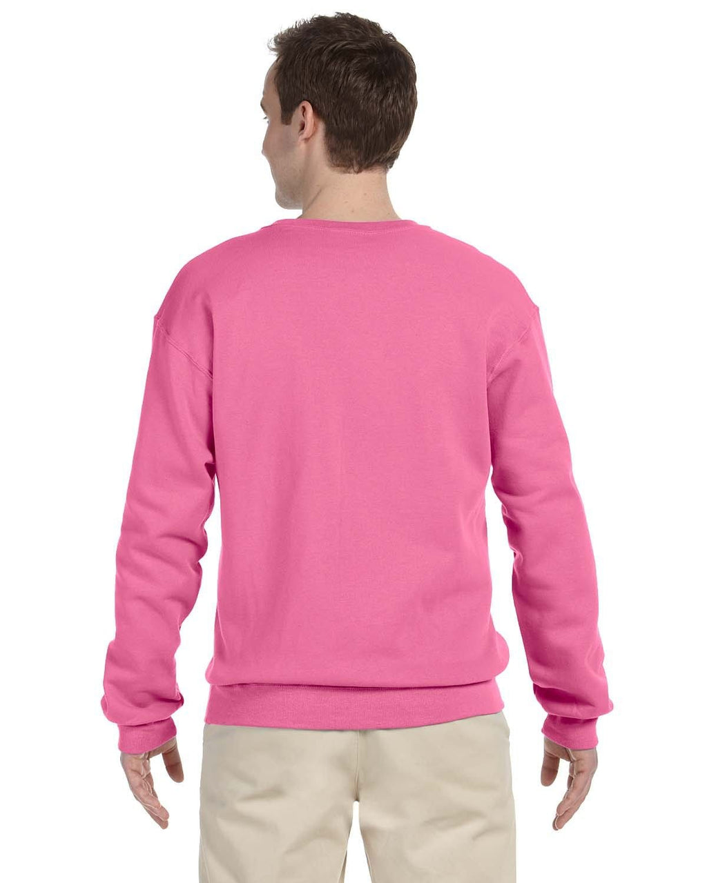 Jerzees 50/50 Crewneck Sweatshirt 562 | Neon Pink - Back