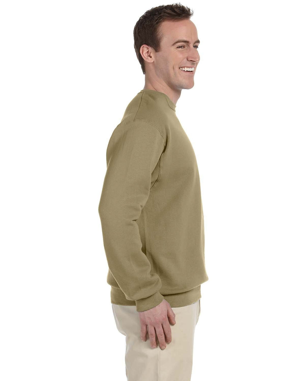 Jerzees 50/50 Crewneck Sweatshirt 562 | Khaki - Side