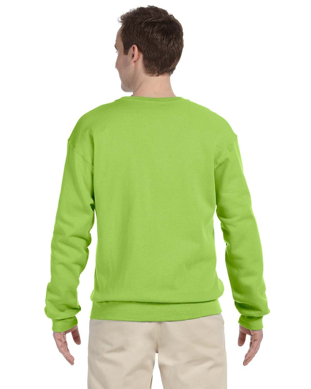 Jerzees 50/50 Crewneck Sweatshirt 562 | Neon Green - Back