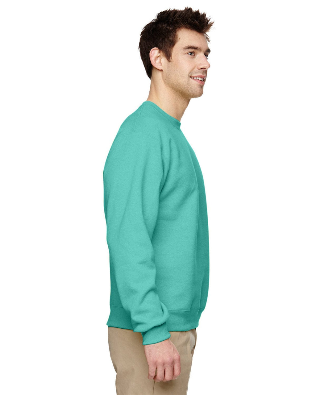 Jerzees 50/50 Crewneck Sweatshirt 562 | Cool Mint - Side