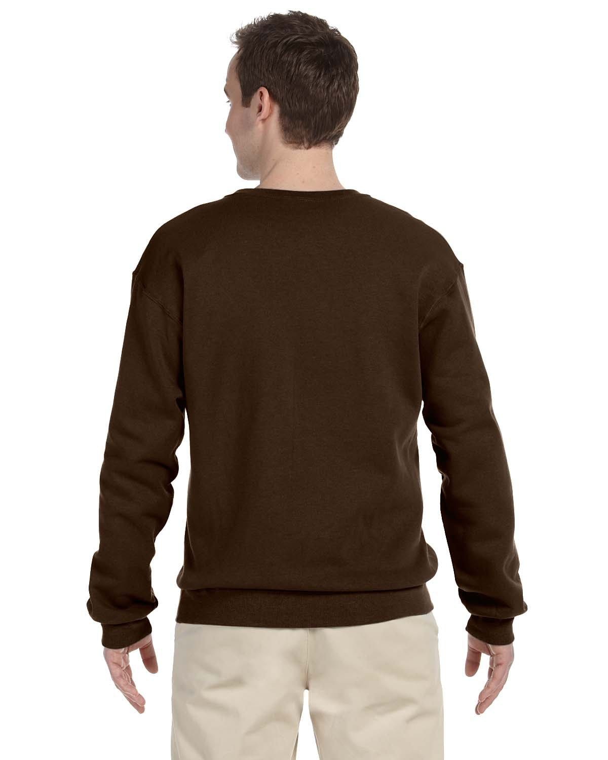 Jerzees 50/50 Crewneck Sweatshirt 562 | Chocolate - Back