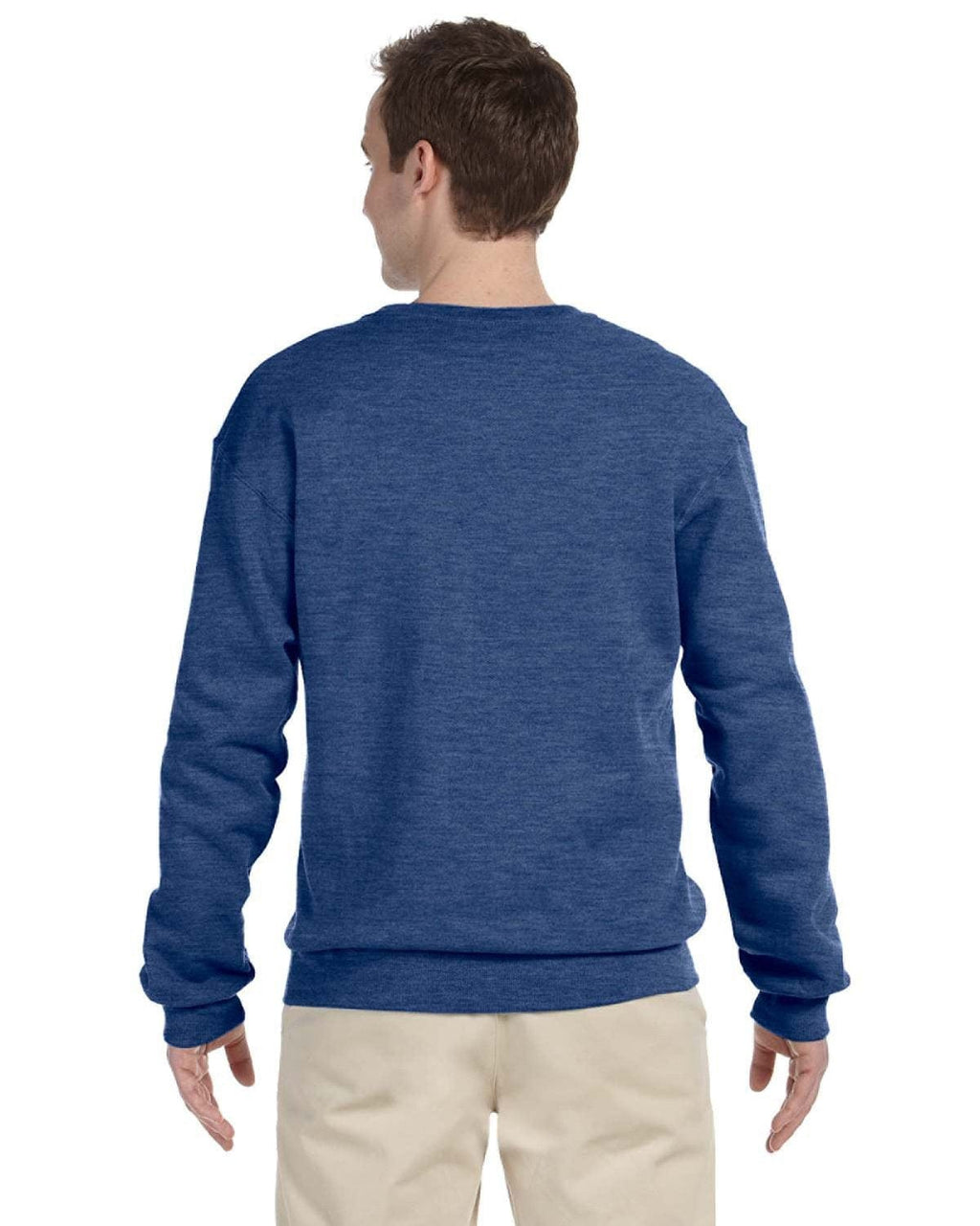 Jerzees 50/50 Crewneck Sweatshirt 562 | Vintage Hth Blue - Back