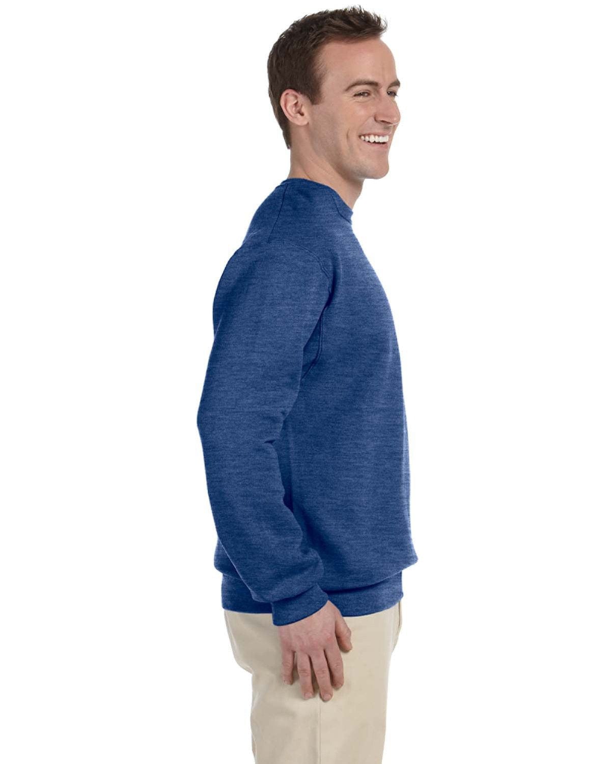 Jerzees 50/50 Crewneck Sweatshirt 562 | Vintage Hth Blue - Side
