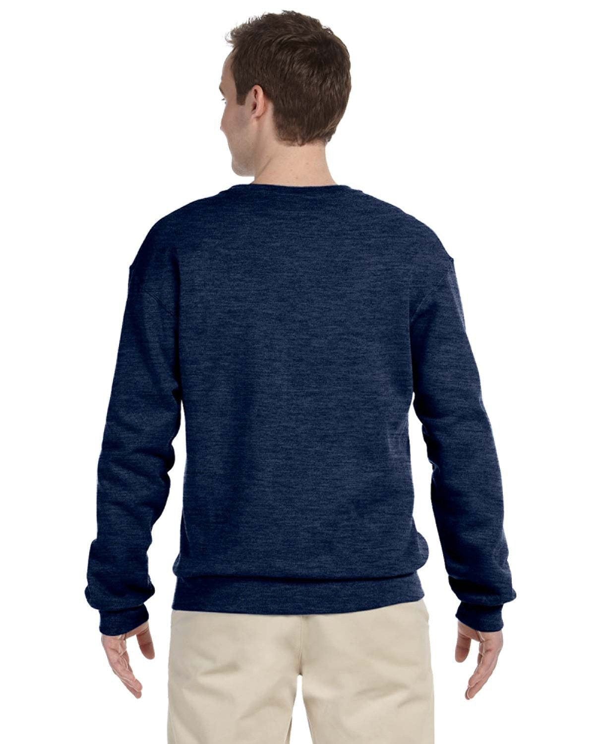 Jerzees 50/50 Crewneck Sweatshirt 562 | Vintage Hth Navy - Back