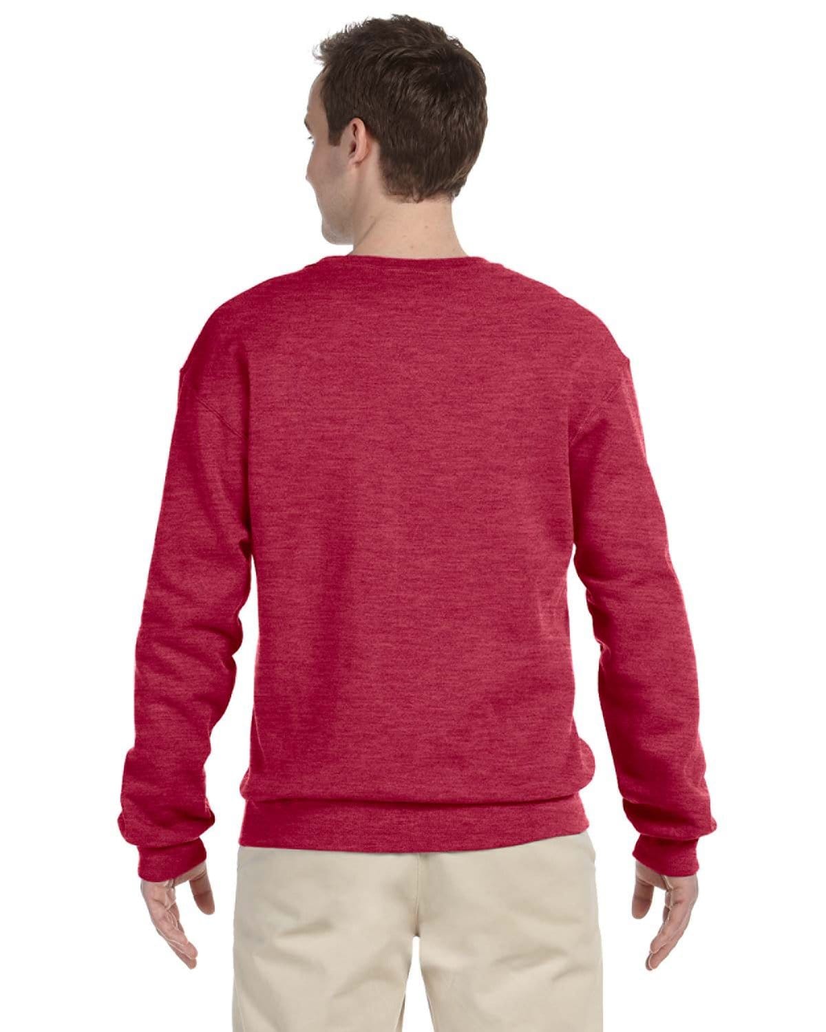 Jerzees 50/50 Crewneck Sweatshirt 562 | Vintage Hth Red - Back