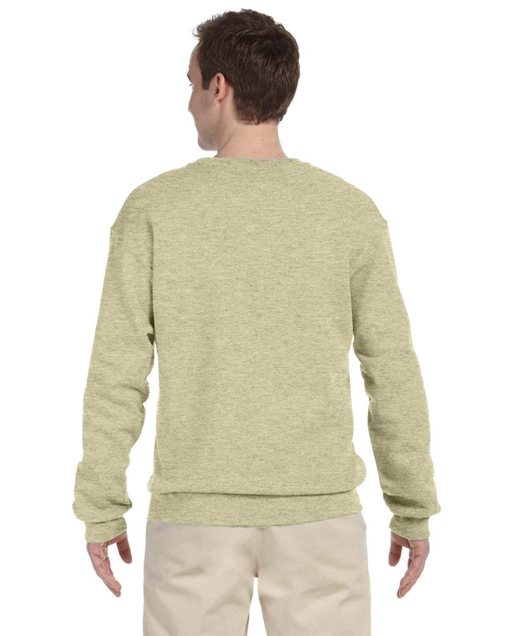 Jerzees 50/50 Crewneck Sweatshirt 562 | Oatmeal Heather - Back