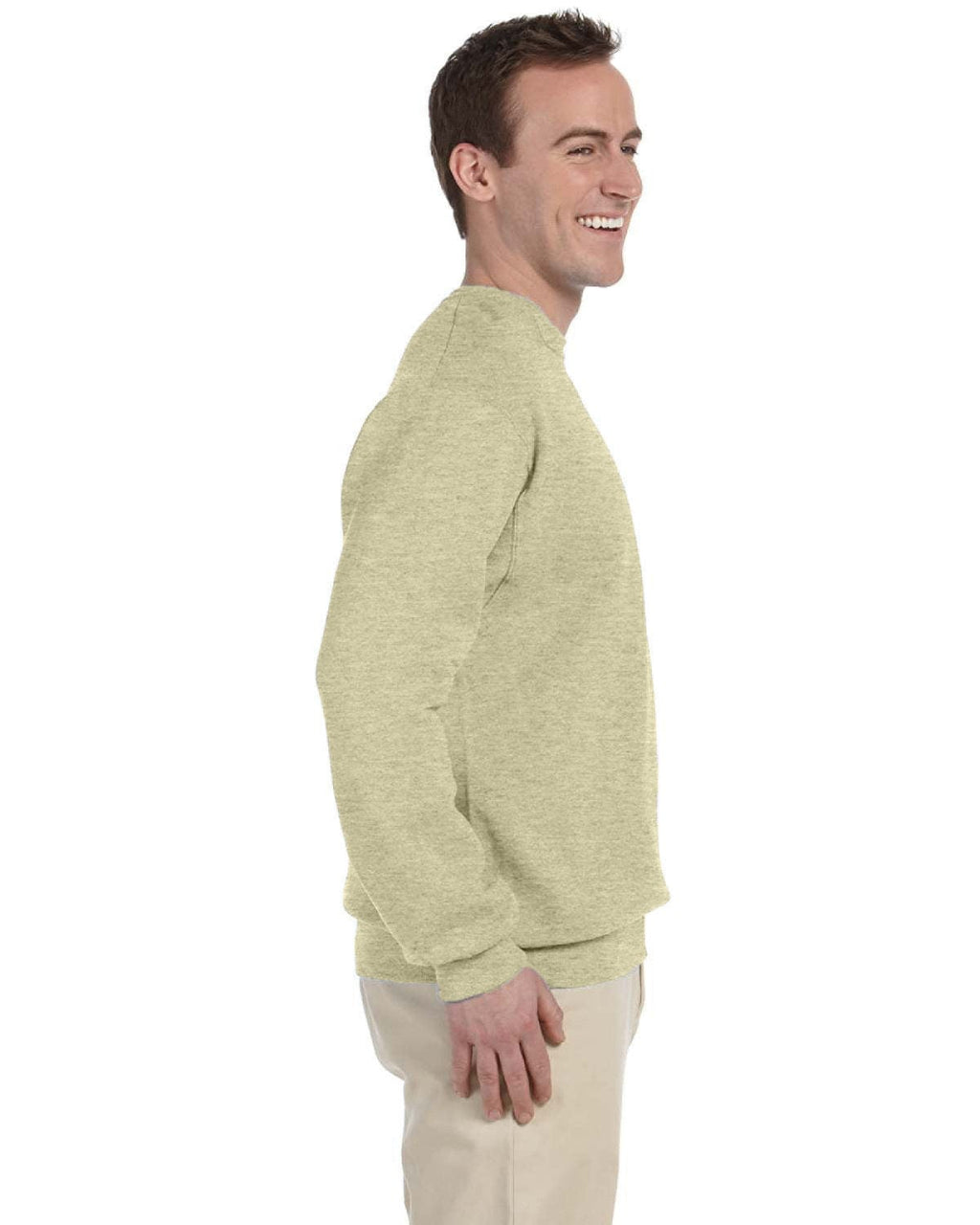 Jerzees 50/50 Crewneck Sweatshirt 562 | Oatmeal Heather - Side