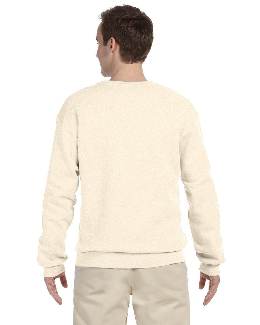 Jerzees 50/50 Crewneck Sweatshirt 562 | Sweet Cream Hth - Back