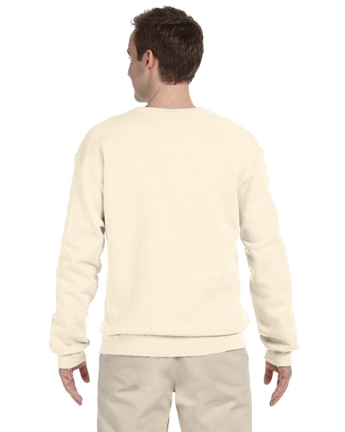 Jerzees 50/50 Crewneck Sweatshirt 562 | Sweet Cream Hth - Back