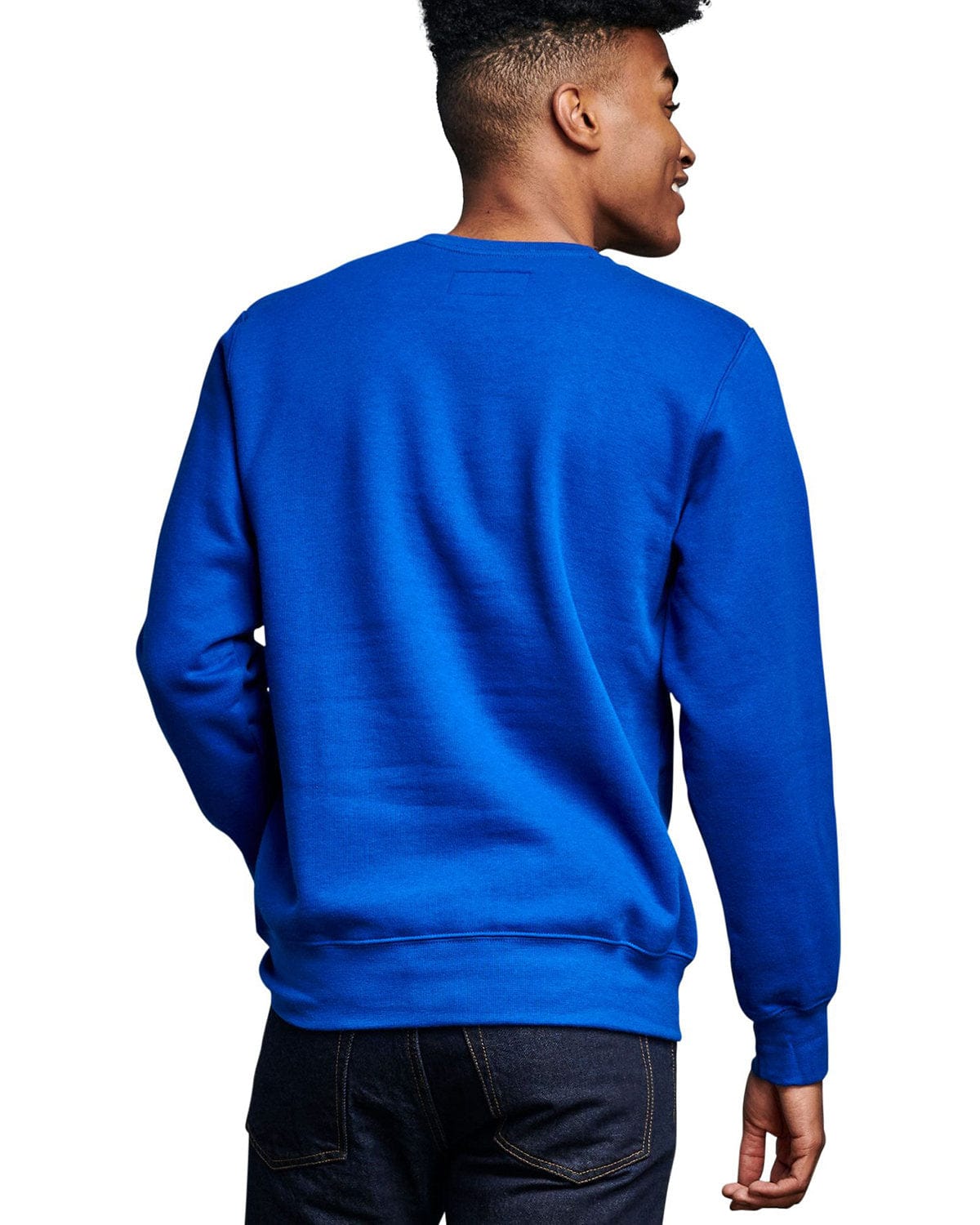 Russell Athletic Unisex Cotton Classic Crewneck Sweatshirt 82RNSM | Royal - Back