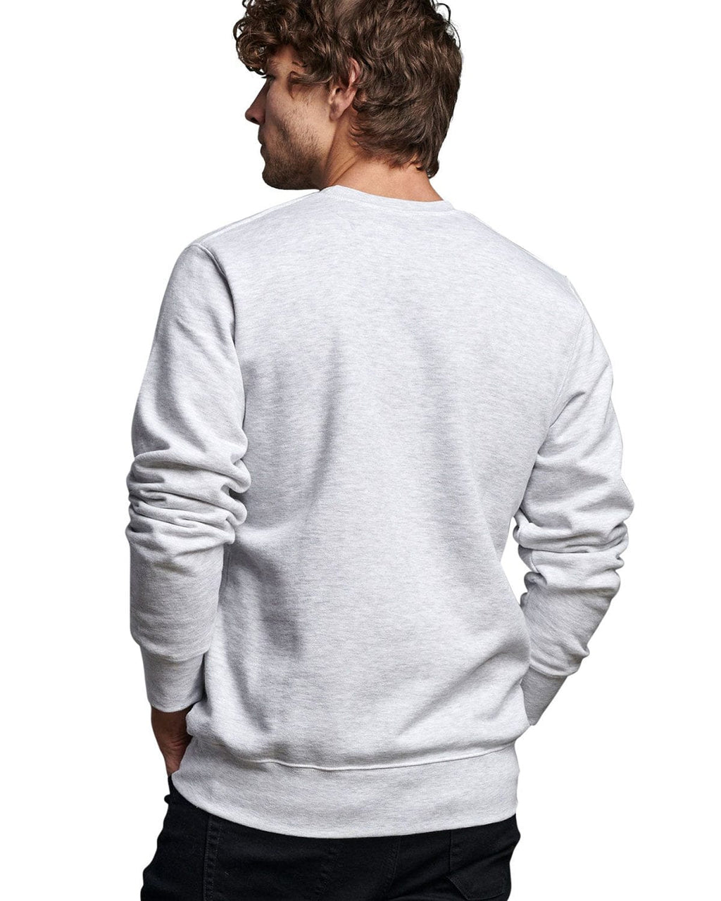 Russell Athletic Unisex Cotton Classic Crewneck Sweatshirt 82RNSM | Athletic Heather - Back