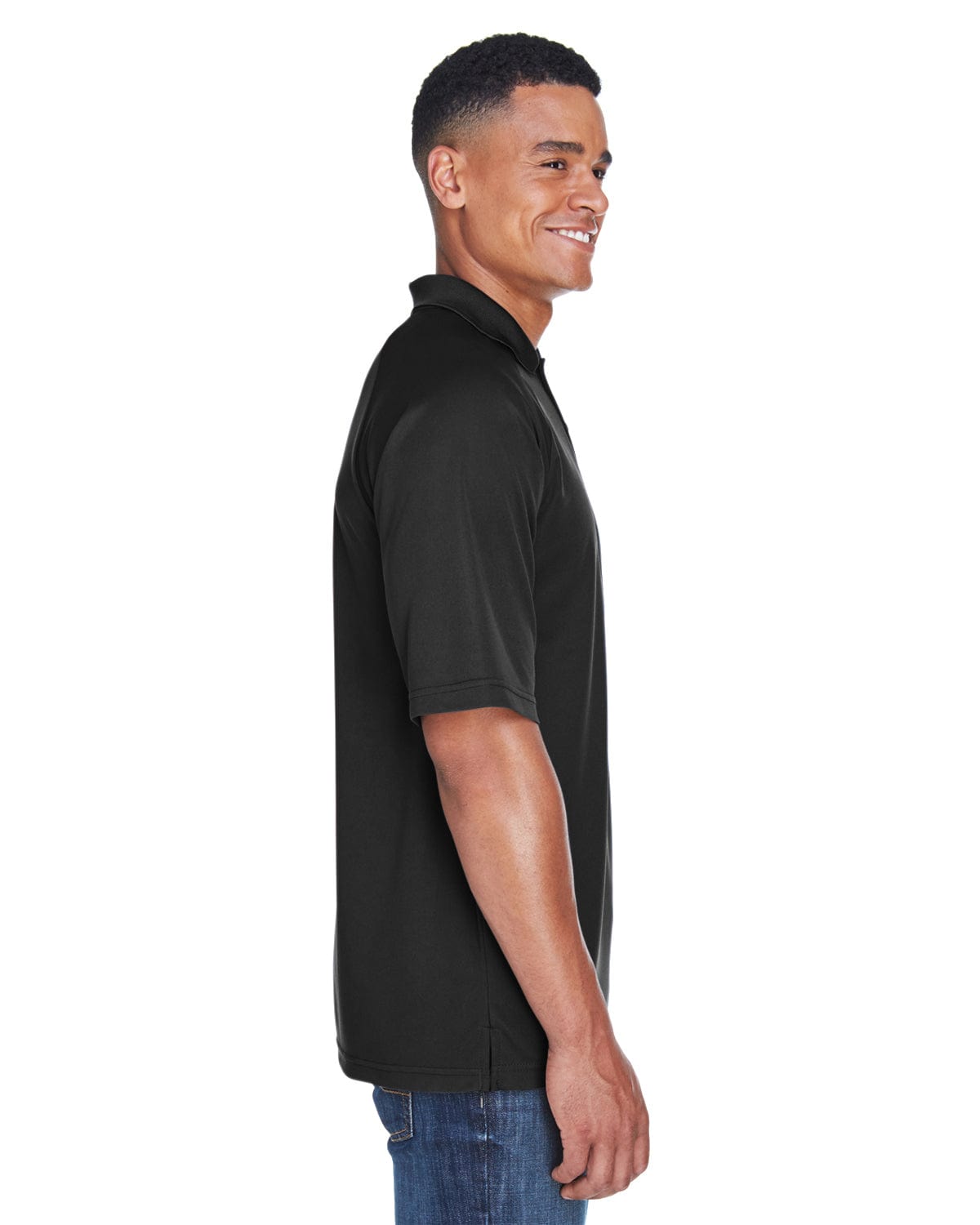 Extreme Mens Eperformance Pique Polo Shirt 85080 | Black - Side