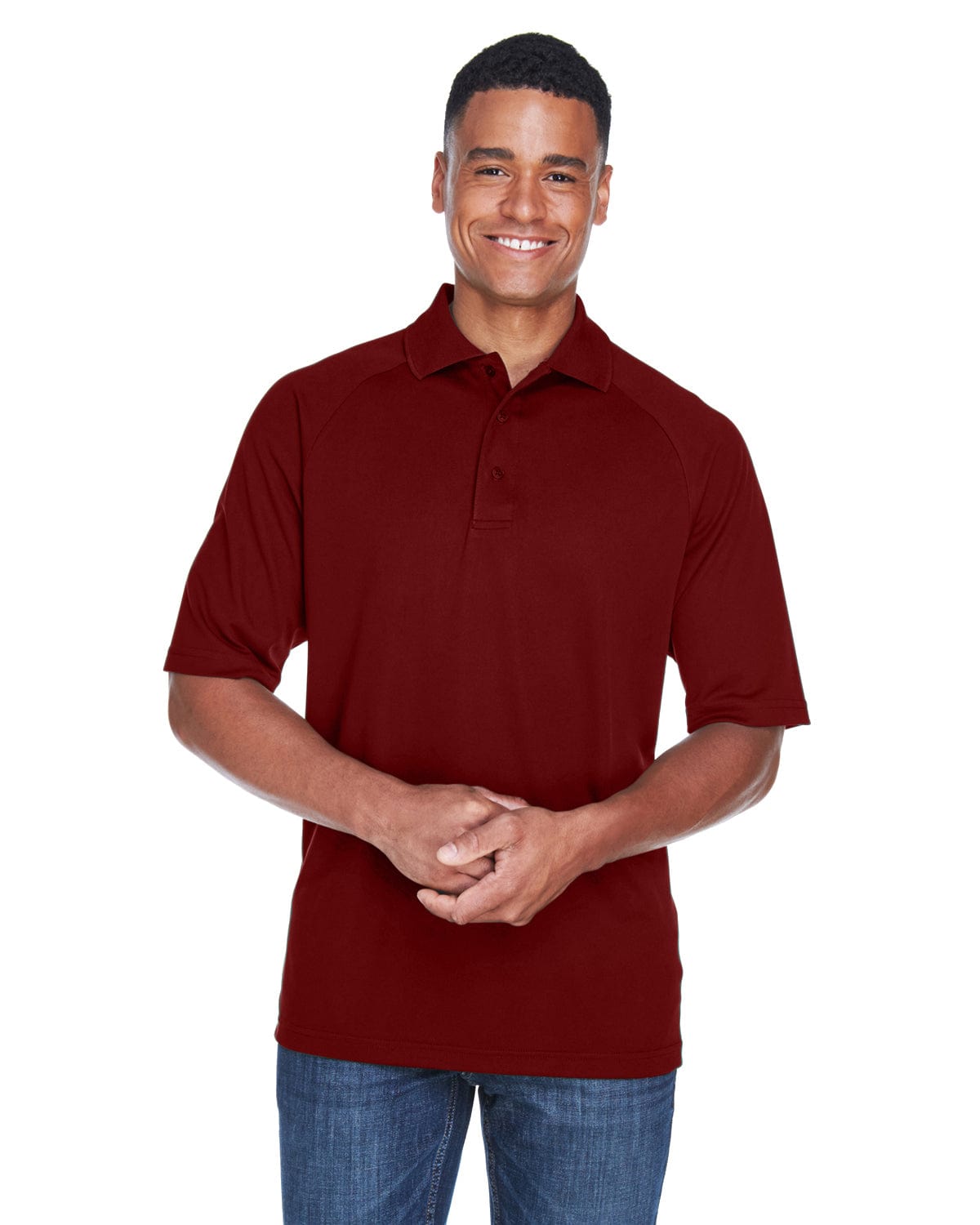 Extreme Mens Eperformance Pique Polo Shirt 85080 | Classic Red - Front
