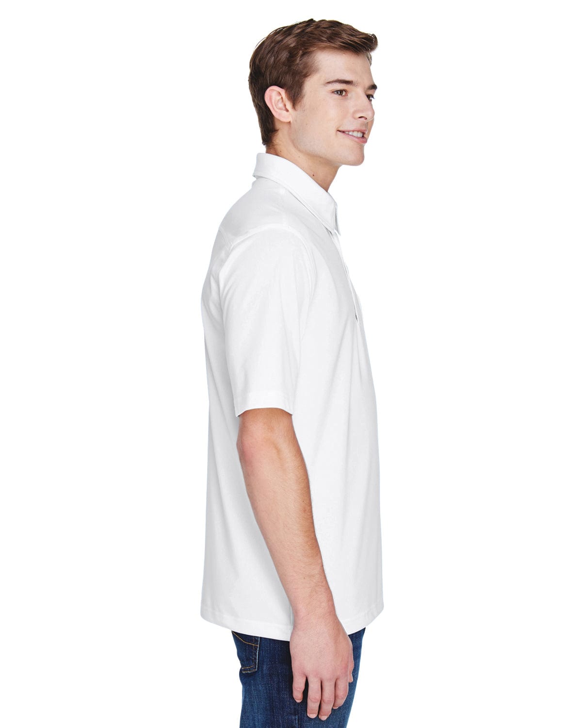 Extreme Shift Mens Snag Protection Plus Polo Shirt 85114T | White - Side