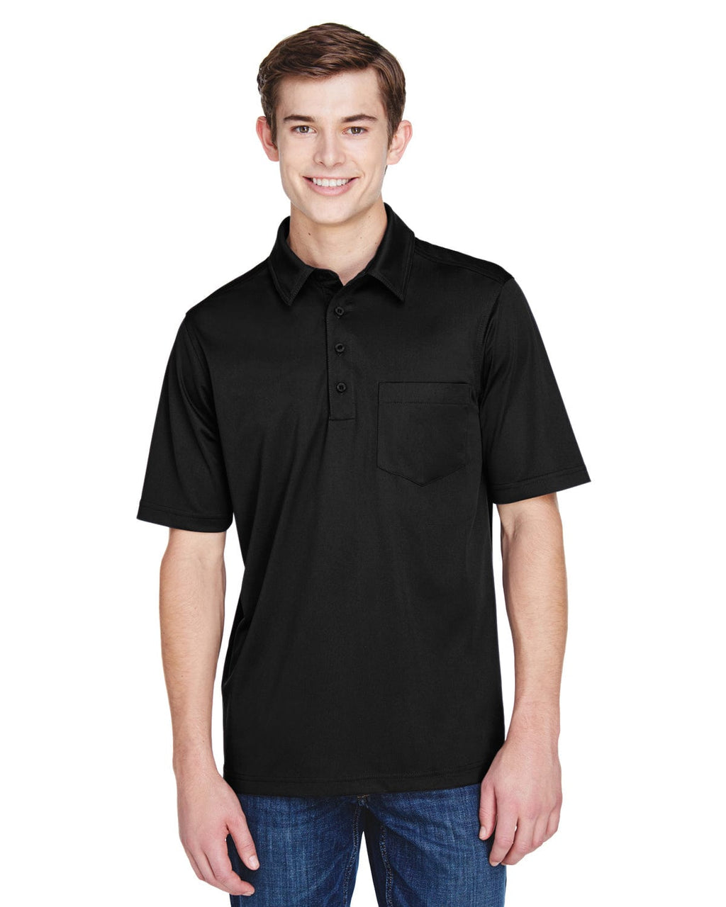 Extreme Shift Mens Snag Protection Plus Polo Shirt 85114T | Black - Front