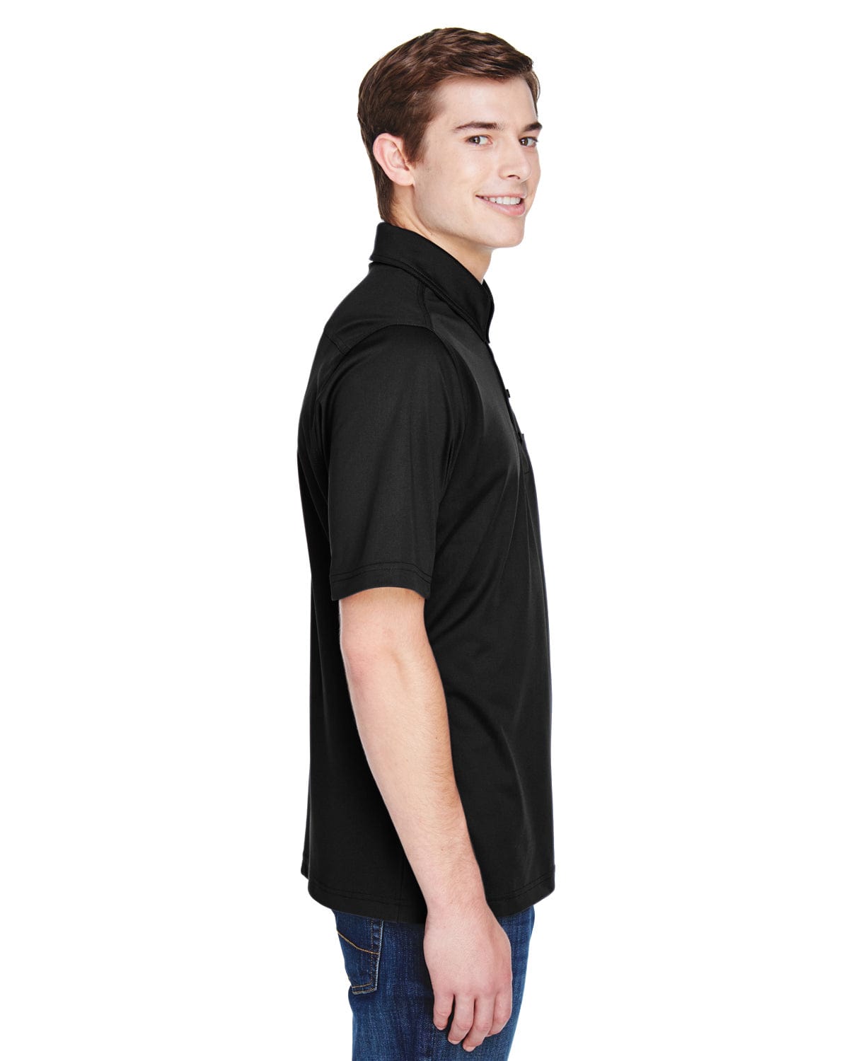Extreme Shift Mens Snag Protection Plus Polo Shirt 85114T | Black - Side