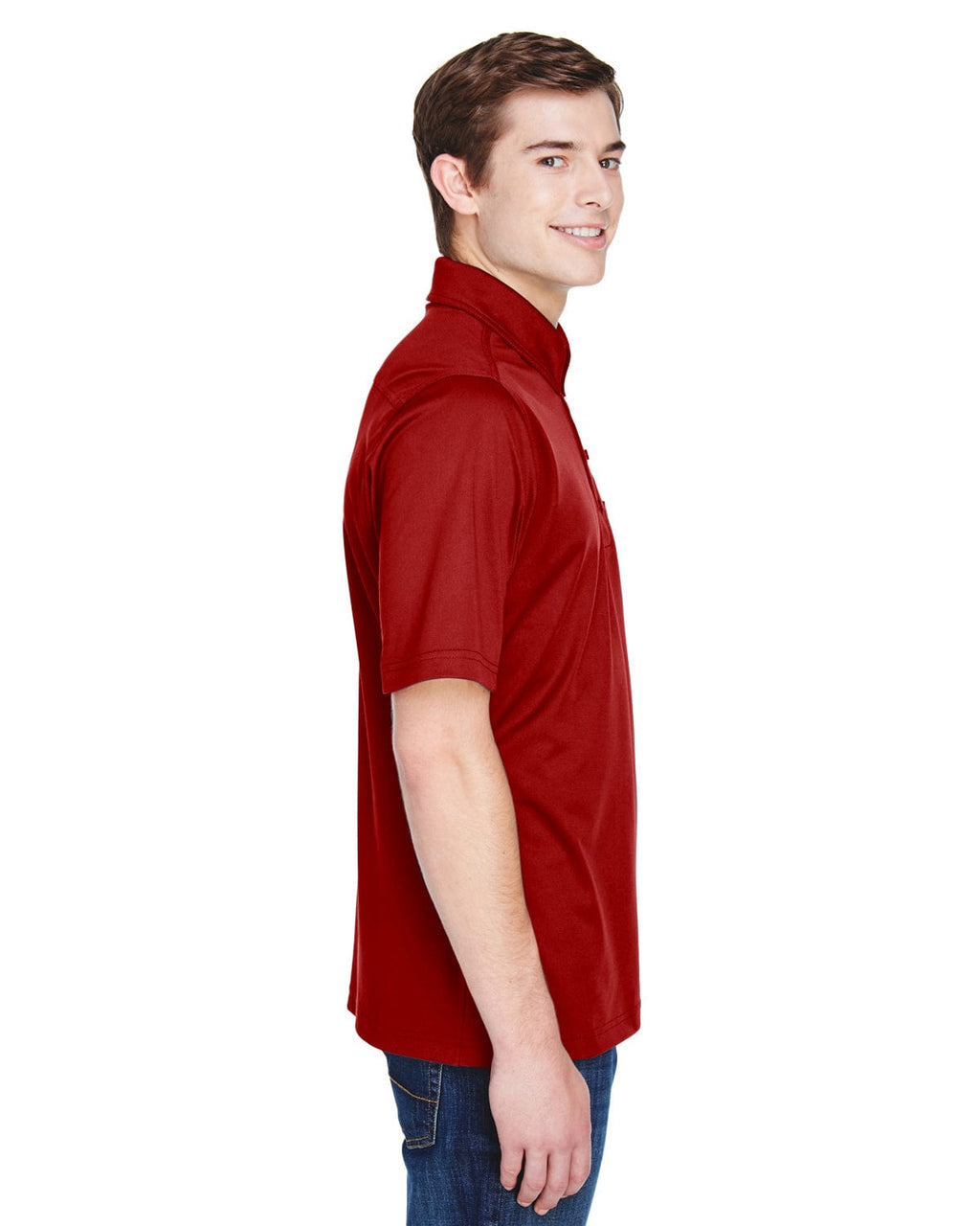 Extreme Shift Mens Snag Protection Plus Polo Shirt 85114T | Classic Red - Side